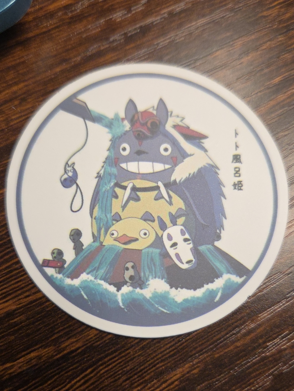 Studio-Inspired Blue Totoro Art Sticker
